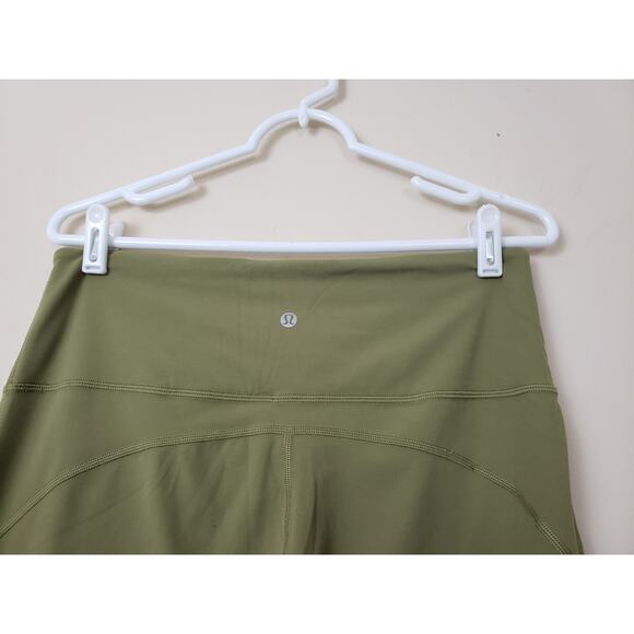 Lululemon Groove Womens Pants Size 12 Super-High-Rise Flared Nulu Bronze Green - Picture 6 of 7